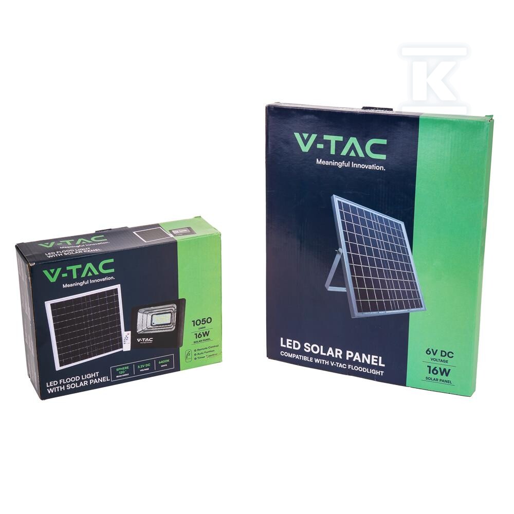 Naświetlacz LED solarny V-TAC 16W - 94008