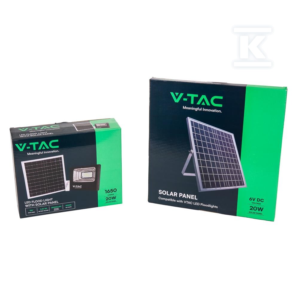 Naświetlacz LED solarny V-TAC 20W - 94010