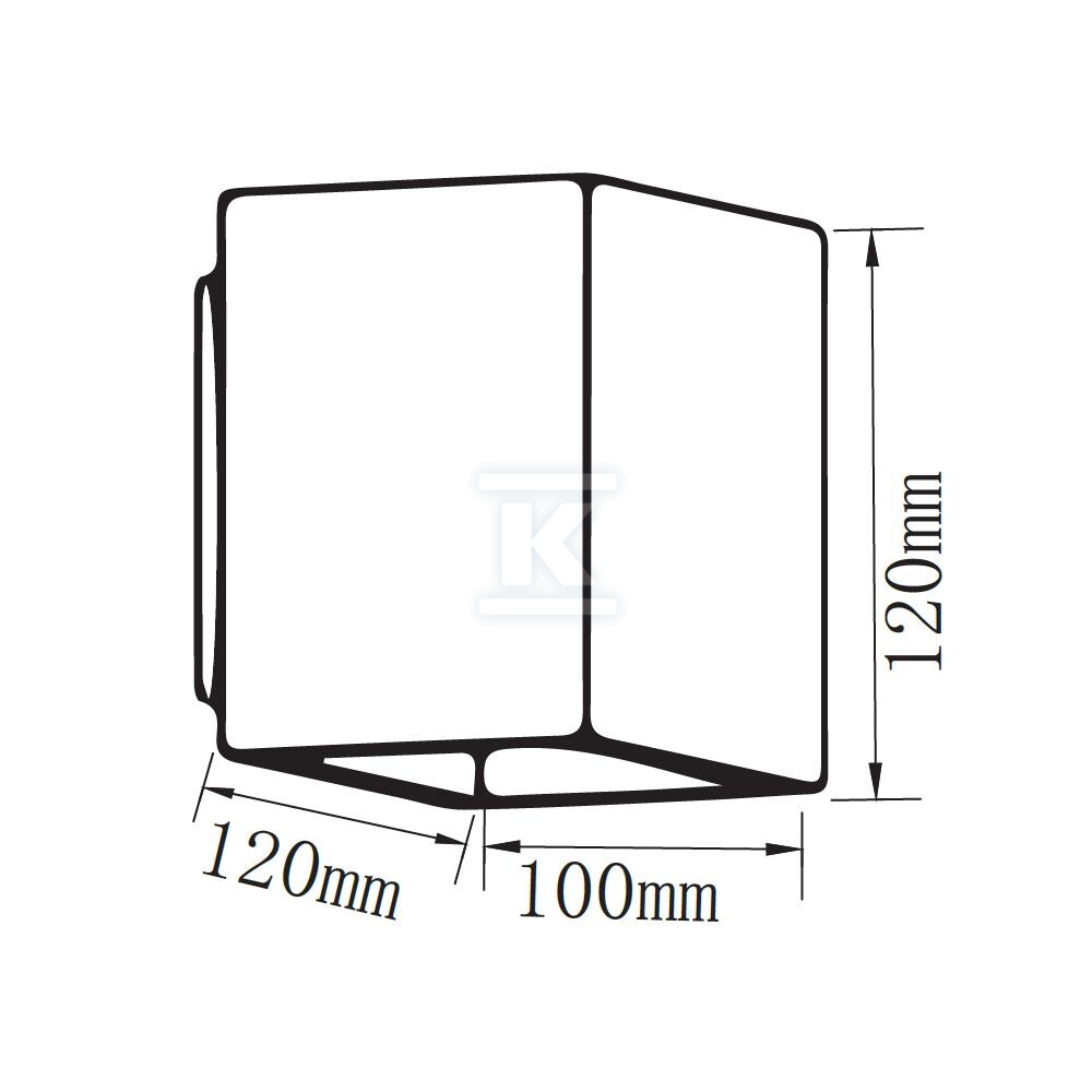 Kinkiet V-TAC beton G9 LED kwadrat - 8693