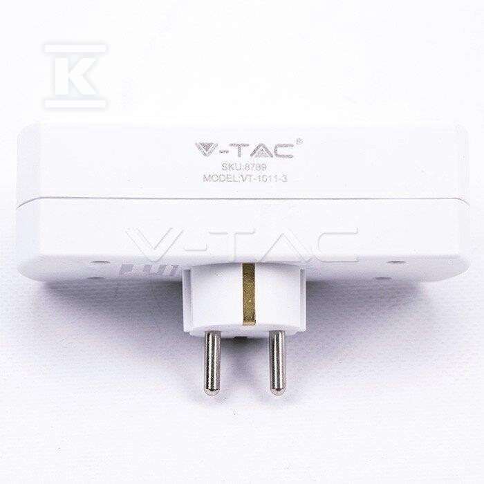 Rozgałęźnik 3x 16A 250V V-TAC VT-1011 - 8789