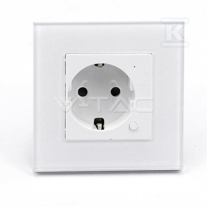 Gniazdo szklane smart WI-FI V-TAC białe - 8798