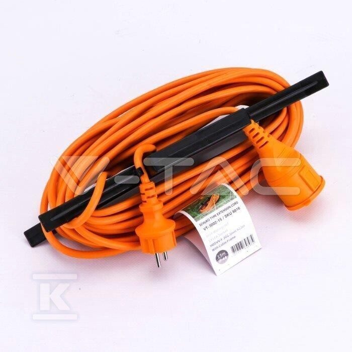 Przedłużacz ogrodowy V-TAC 15M 16A IP44 - 8816