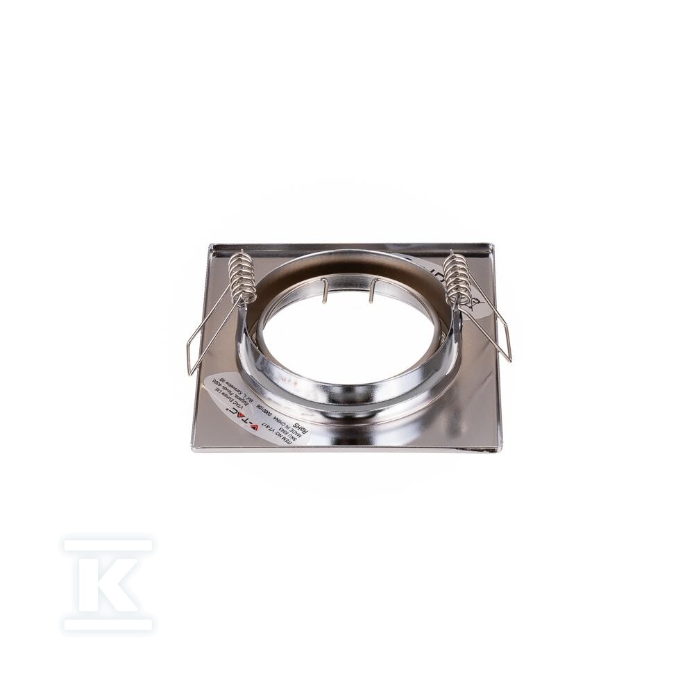Oczko V-TAC GU10 kwadrat ruchome chrom - 8943