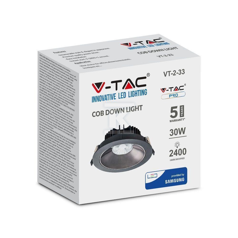 Спот-світильник V-TAC SAMSUNG CHIP 30W - 20059