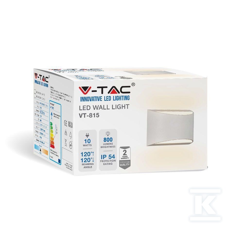Kinkiet ścienny V-TAC 9W LED góra dół - 218683