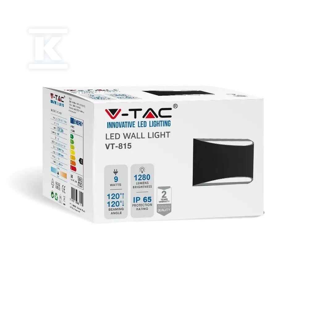 Kinkiet ścienny V-TAC 9W LED góra dół - 218684