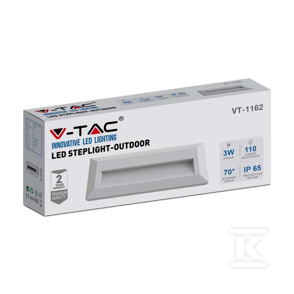 Oprawa schodowa 3W LED V-TAC biała - 211326