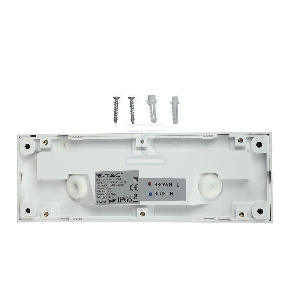 Oprawa schodowa 3W LED V-TAC biała - 211326