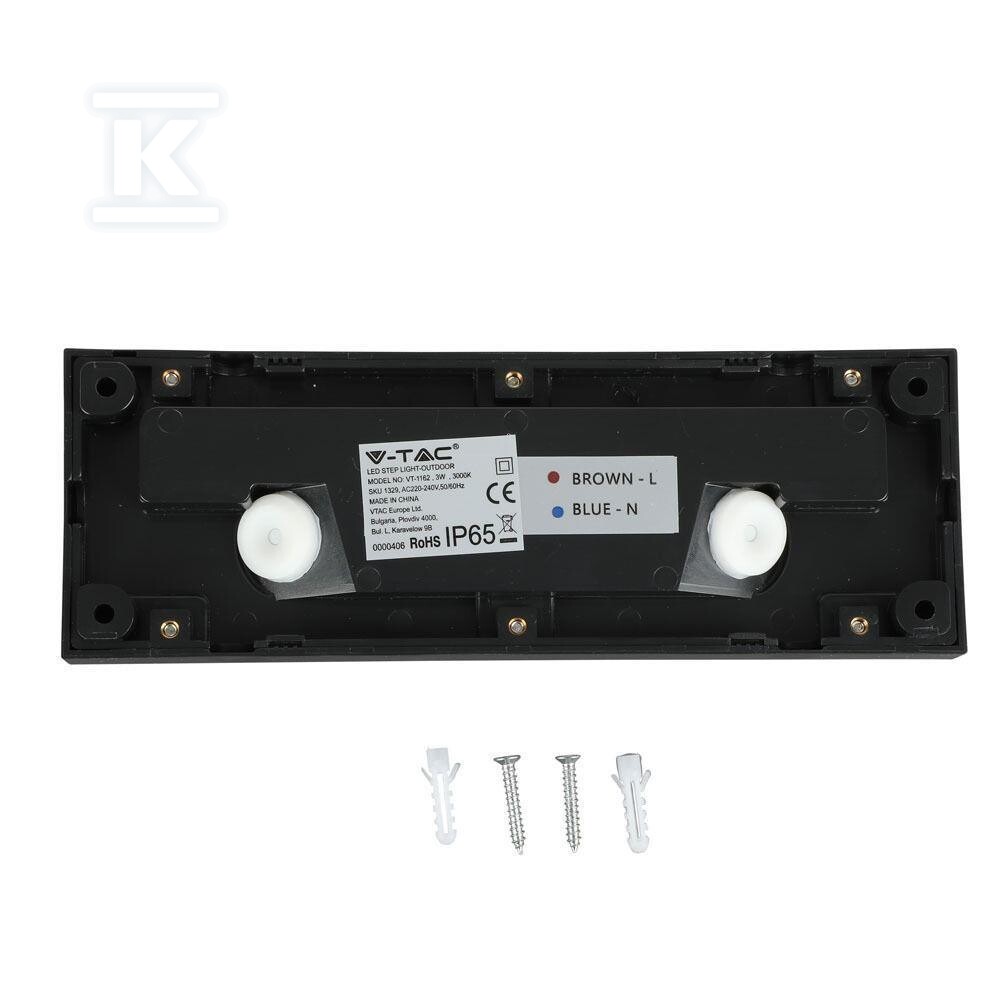 Oprawa schodowa 3W LED V-TAC czarna - 211328