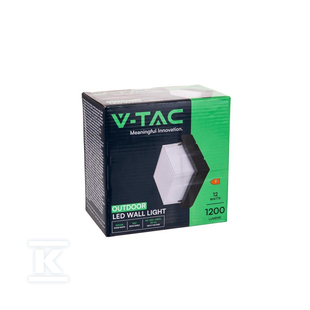 Oprawa V-TAC 12W LED IP65 czarny - 218544