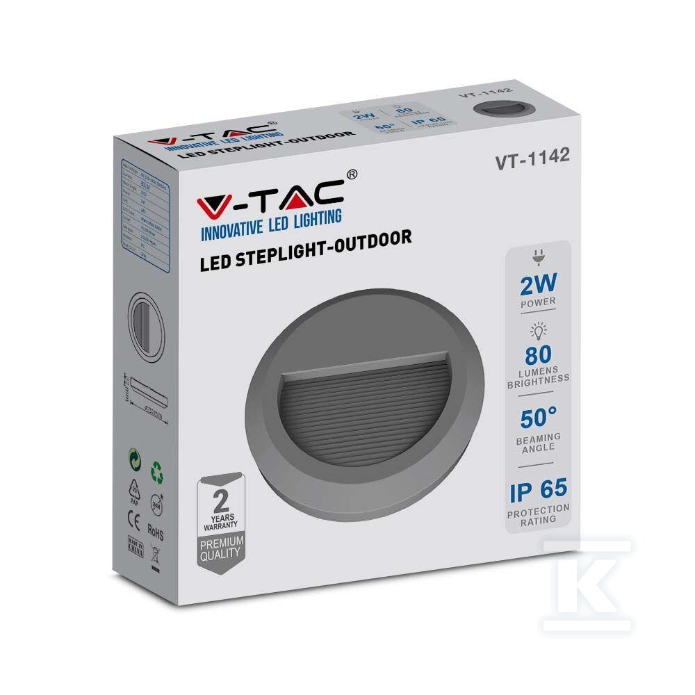 Oprawa schodowa 2W LED V-TAC szara - 211319