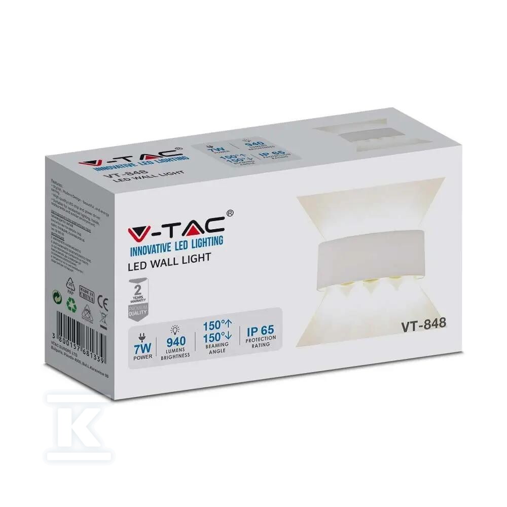 Oprawa ścienna góra dół V-TAC 8W LED - 218618