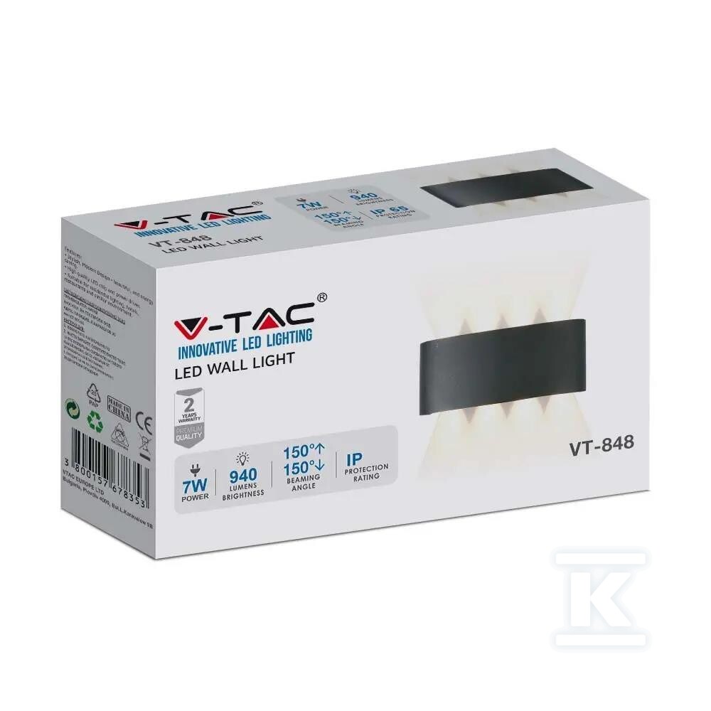 Oprawa ścienna góra dół V-TAC 7W LED - 218620
