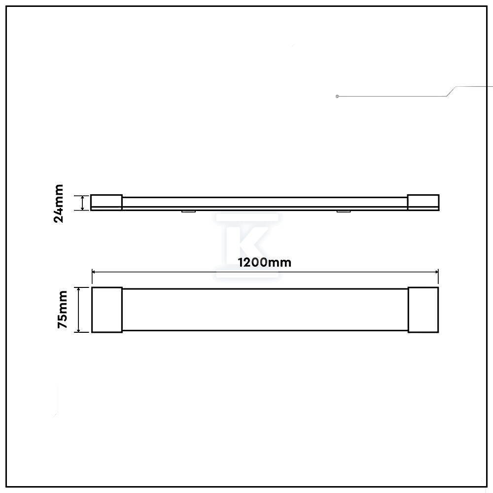 Oprawa V-TAC 30W LED liniowa natynkowa - 20363