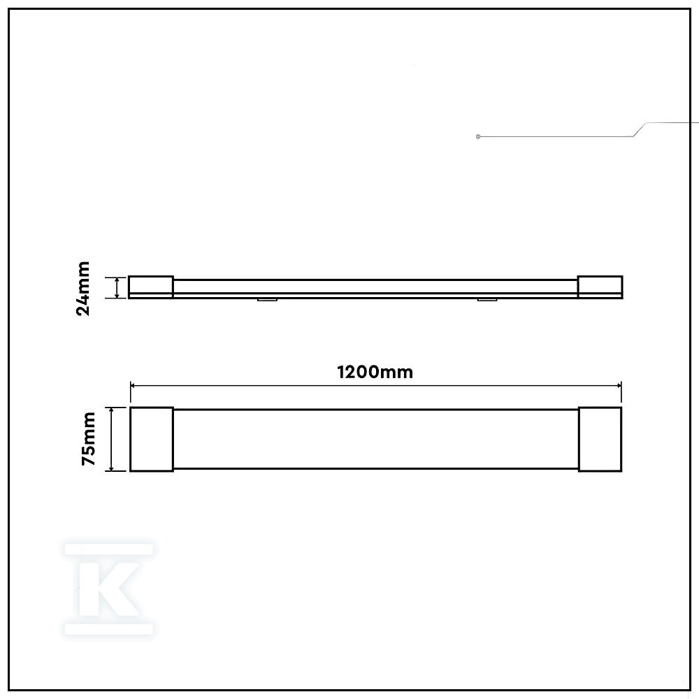 Oprawa V-TAC 30W LED liniowa natynkowa - 20364