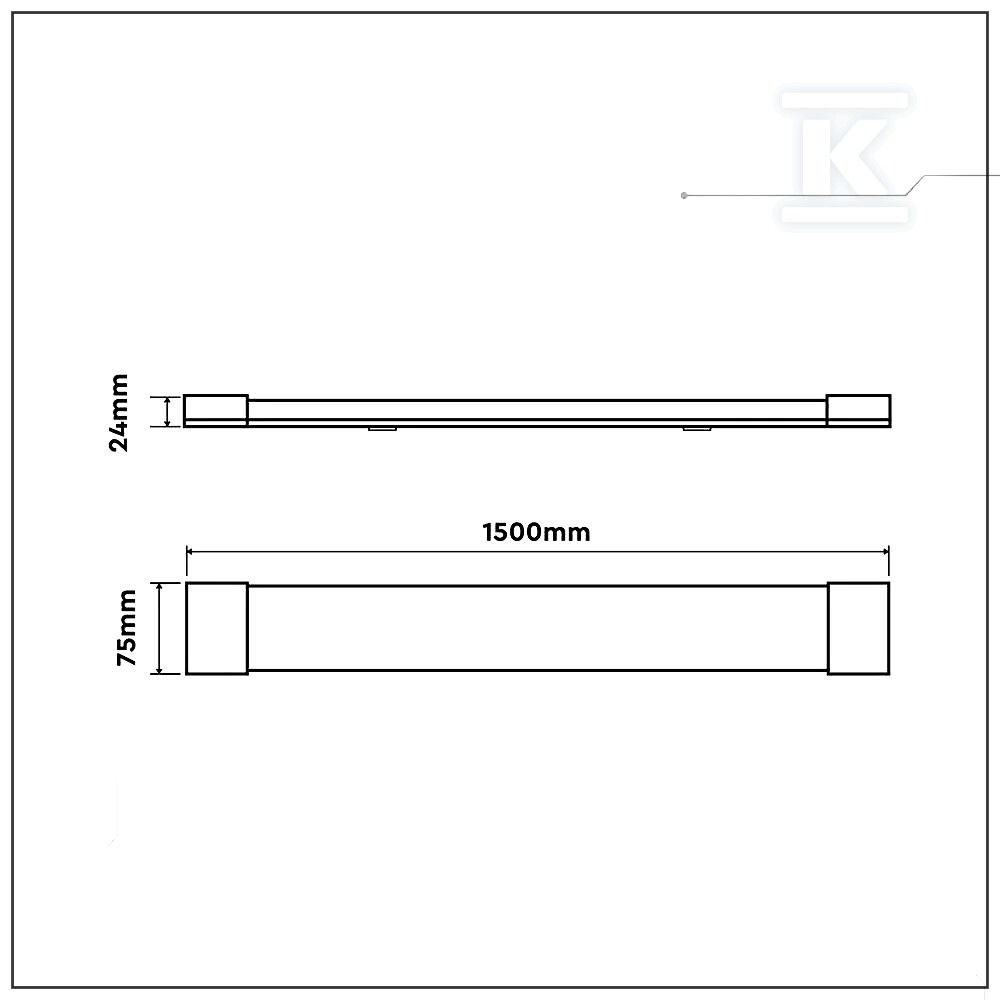 Oprawa V-TAC 38W LED liniowa natynkowa - 20366