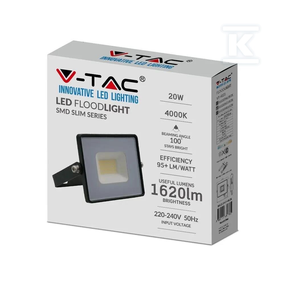 Naświetlacz LED V-TAC 20W SMD E-series - 215947