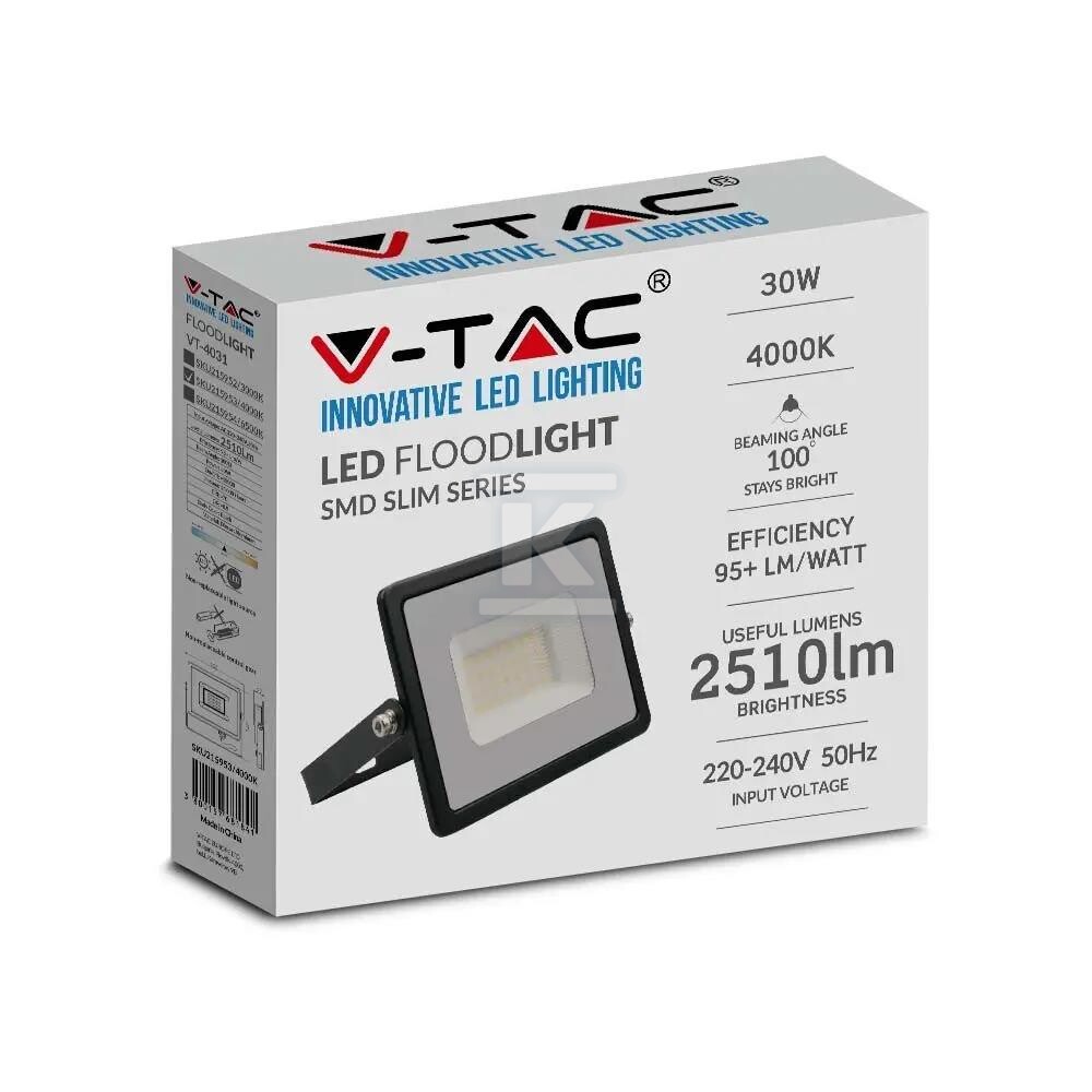 Naświetlacz LED V-TAC 30W SMD E-series - 215954
