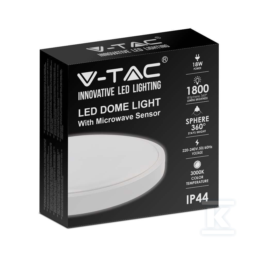 Plafon V-TAC 18W LED okrągły IP44 - 7659