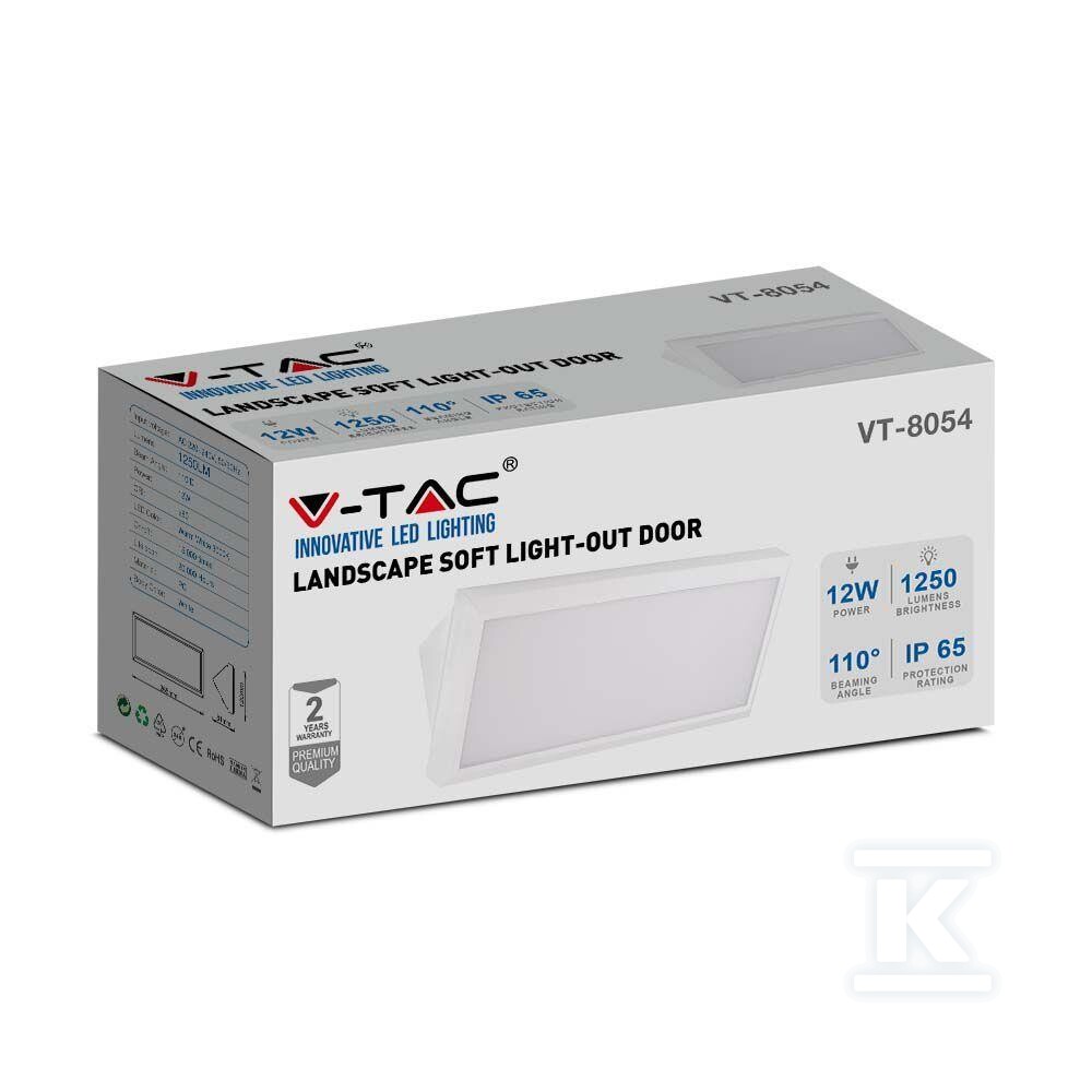 Oprawa ścienna V-TAC 12W LED ukośna - 6815