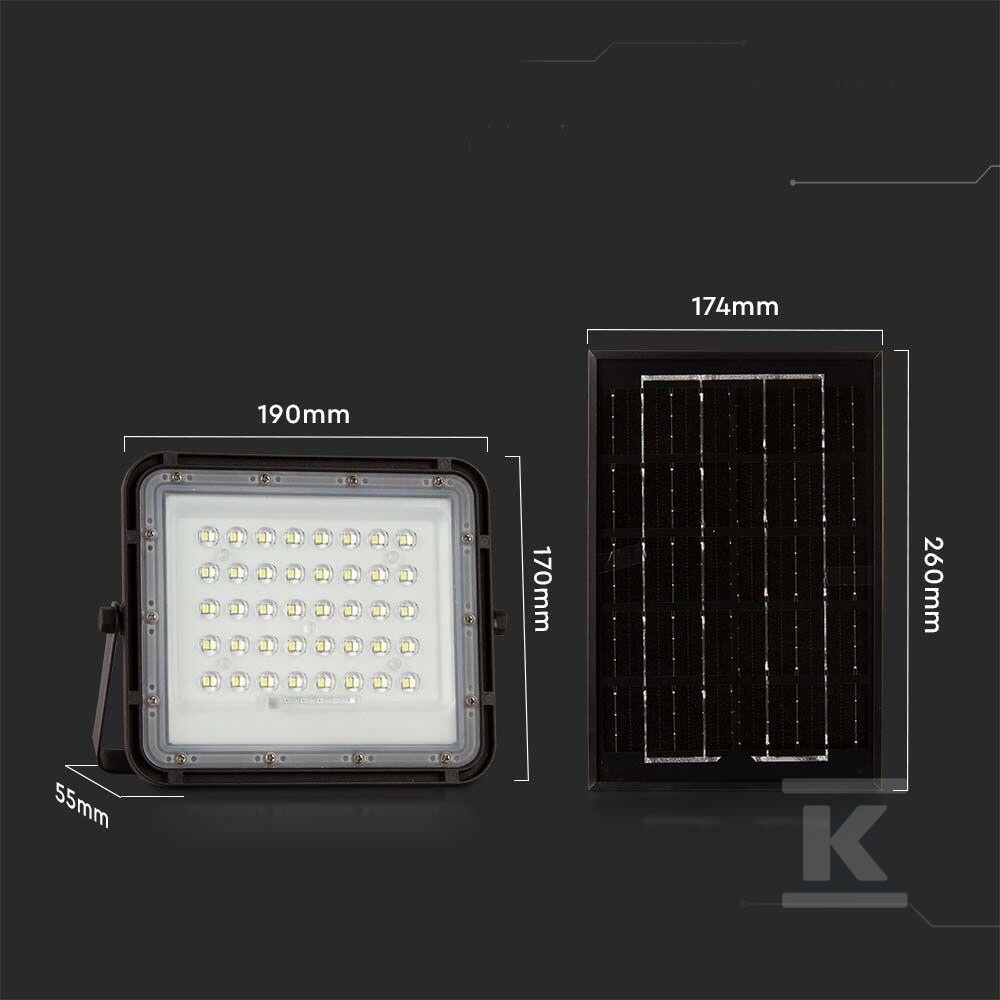 Naświetlacz LED solarny V-TAC 6W pilot - 7821