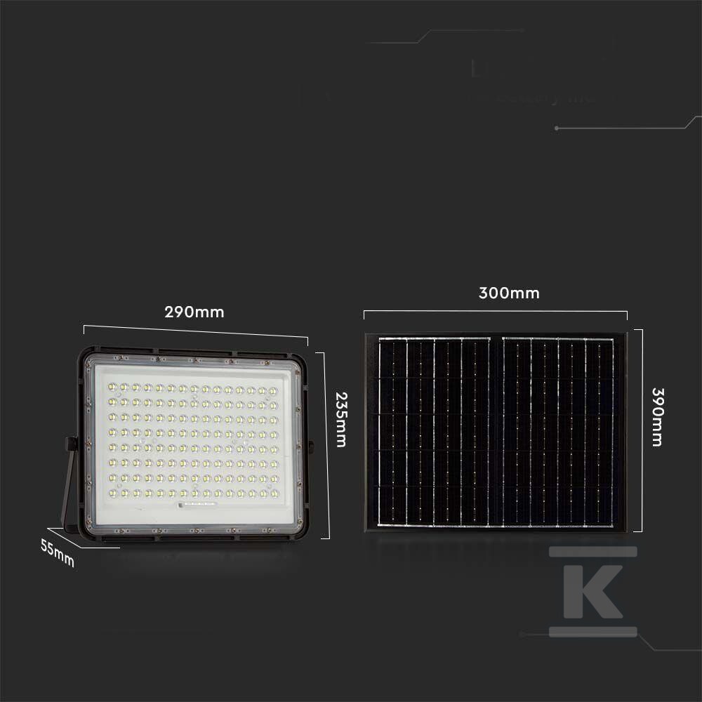 Naświetlacz LED solarny V-TAC 20W pilot - 7828