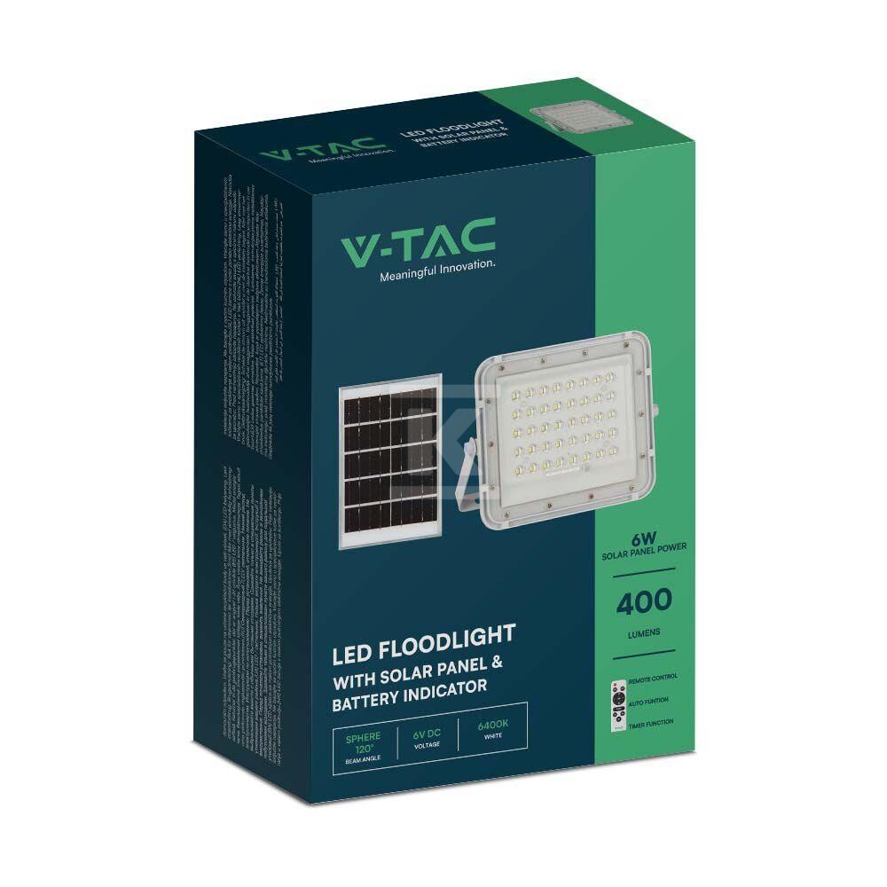 Naświetlacz LED solarny V-TAC 6W pilot - 7840