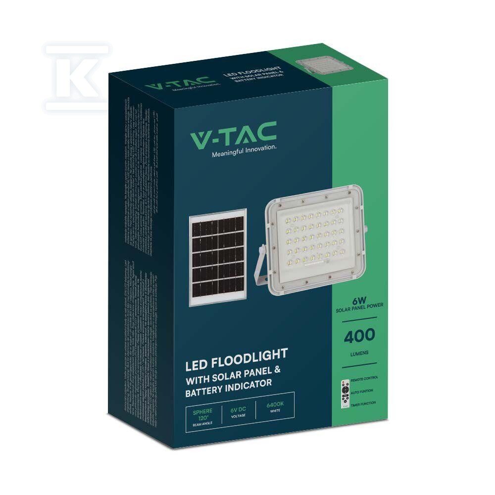 Naświetlacz LED solarny V-TAC 10W pilot - 7841