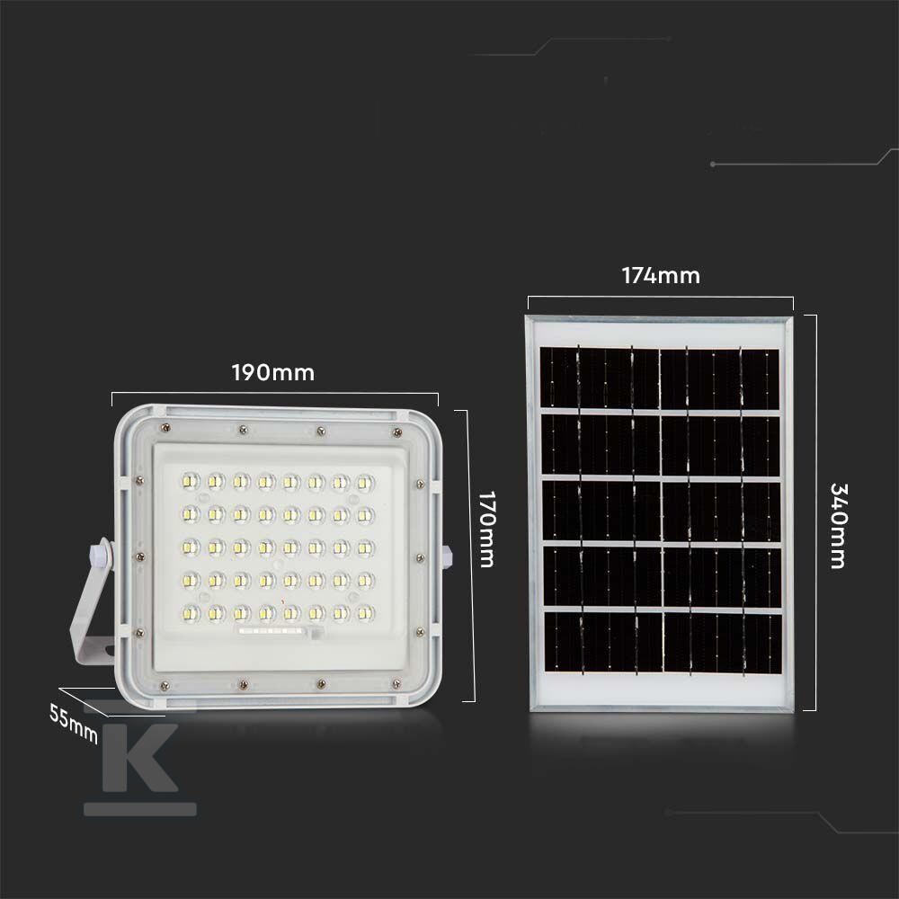 Naświetlacz LED solarny V-TAC 10W pilot - 7842