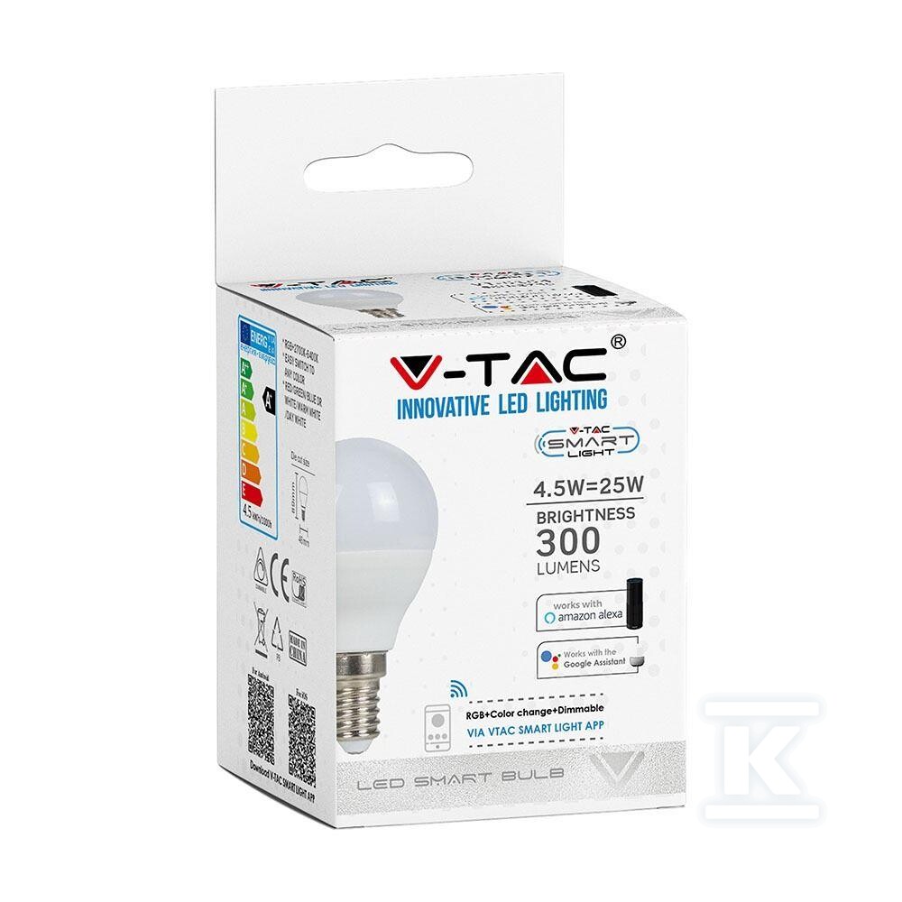 Żarówka LED smart WI-FI V-TAC 4.8W E14 - 212756