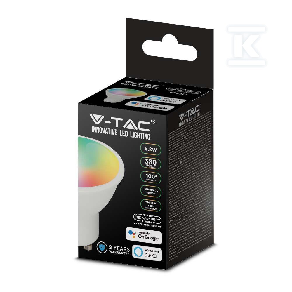 Żarówka LED smart WI-FI V-TAC 4.8W GU10 - 3000