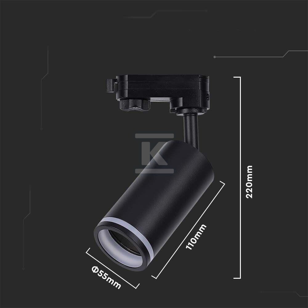 Oprawa GU10 V-TAC szynosystem 3F czarna - 6784