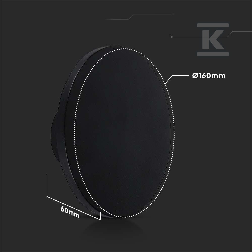 Oprawa ścienna kinkiet 12W V-TAC czarny - 6788