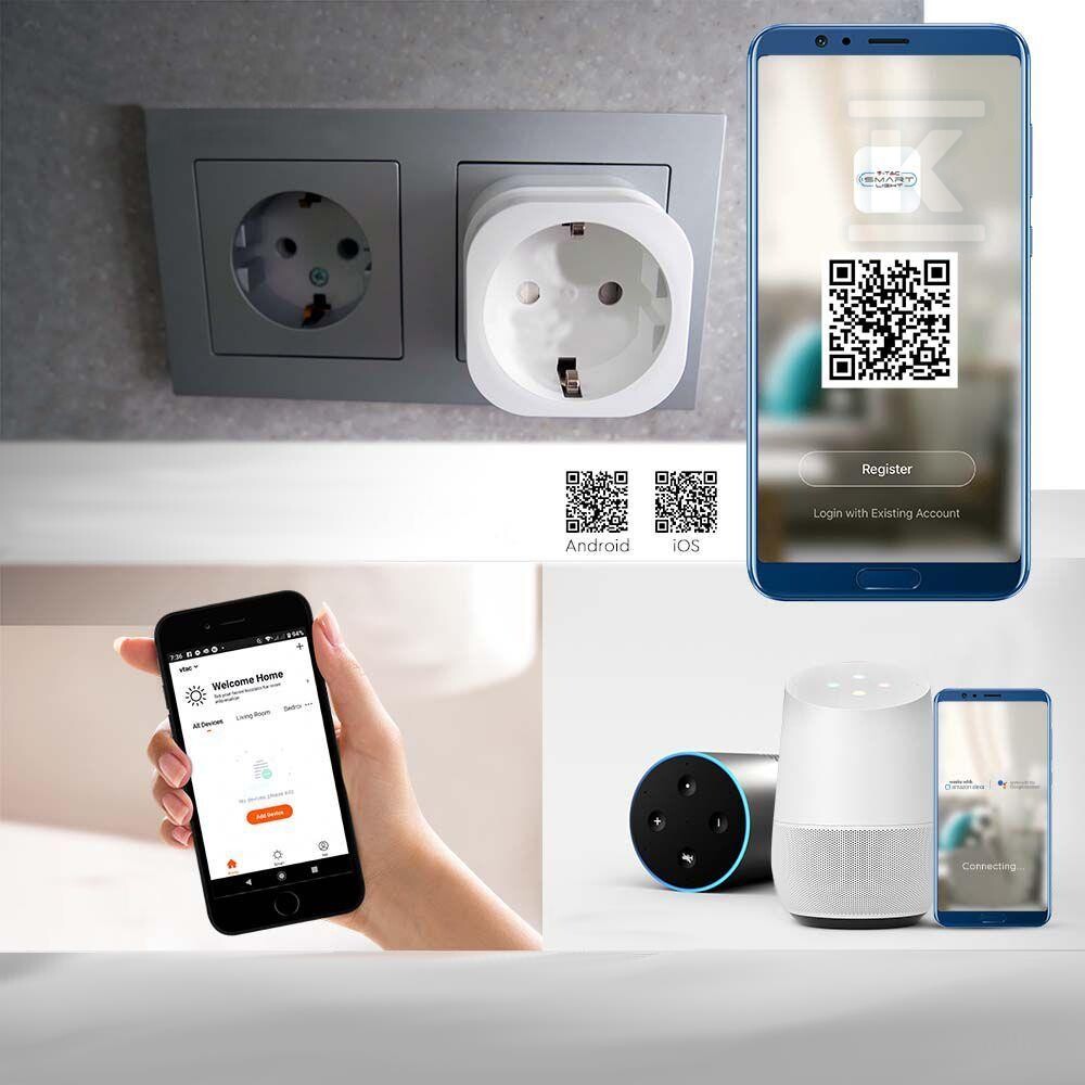 Gniazdo inteligentne V-TAC smart plug - 7696