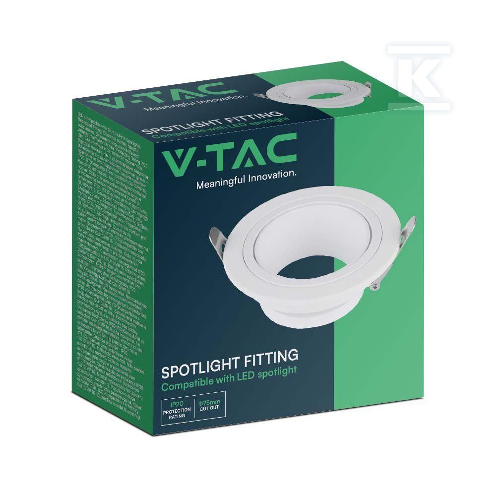 Oczko V-TAC GU10 okrągłe białe VT-438 3 - 10296