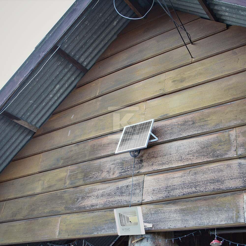 Naświetlacz LED solarny V-TAC 12W biały - 10405