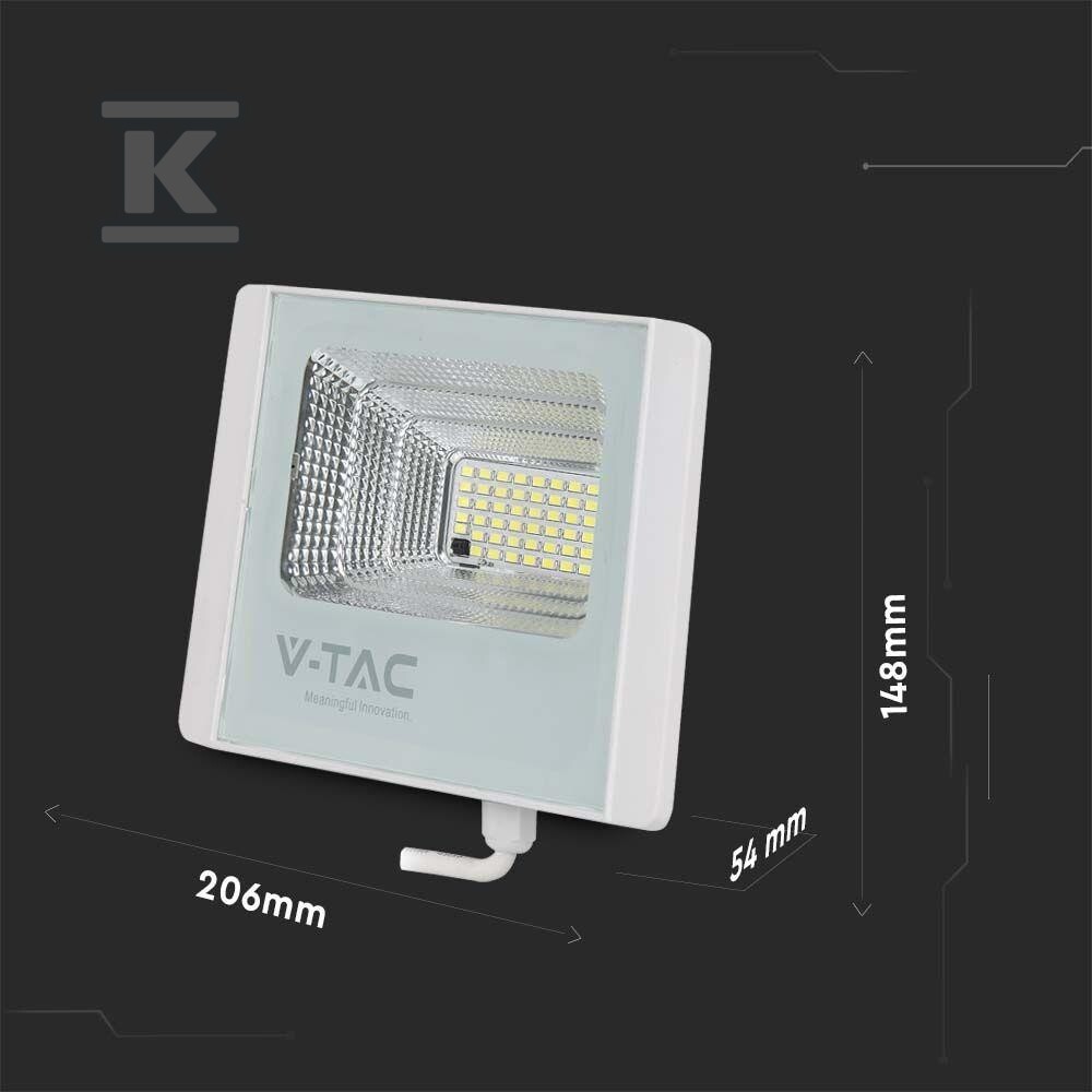 Naświetlacz LED solarny V-TAC 12W biały - 10405