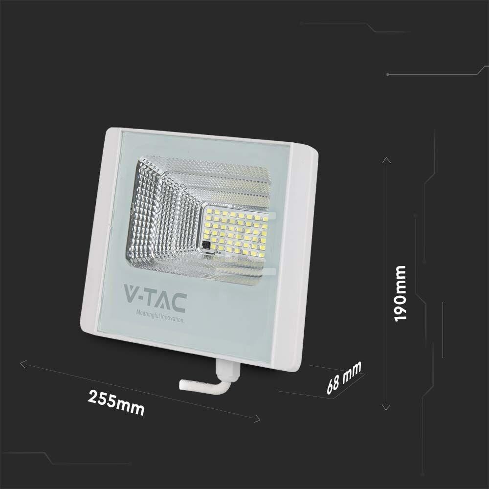 Naświetlacz LED solarny V-TAC 20W biały - 10408