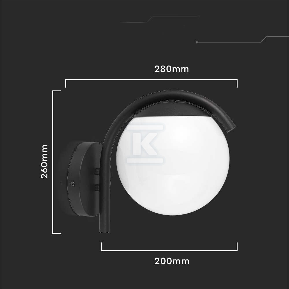 Oprawa ogrodowa kula V-TAC E27 kinkiet - 10420