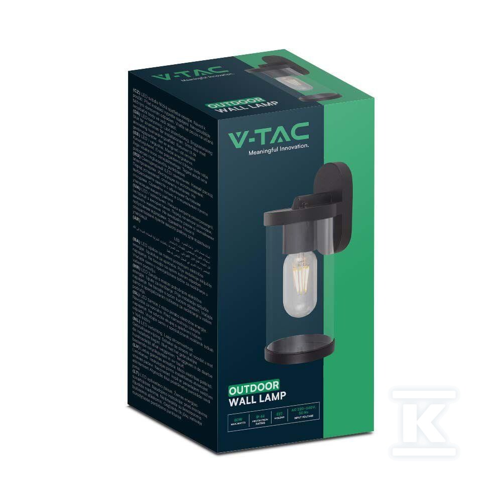 Kinkiet ogrodowy ścienny V-TAC czarny - 10417