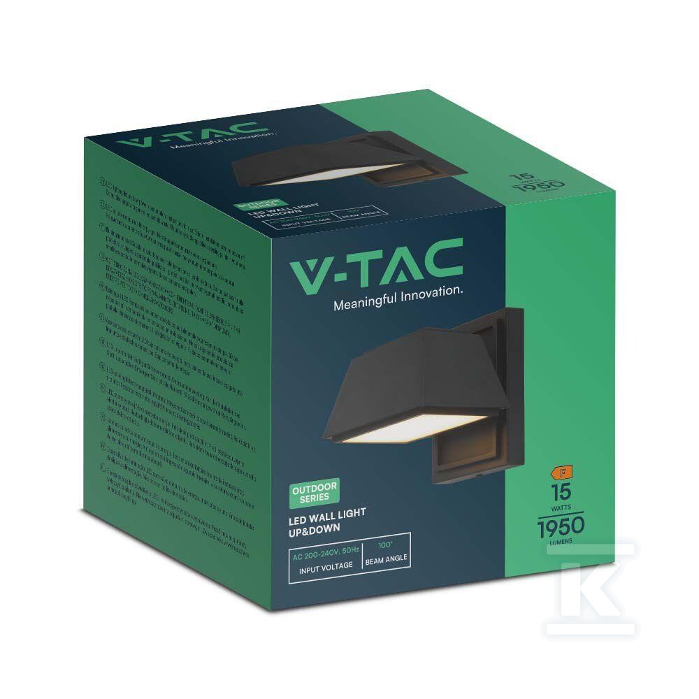 Kinkiet ścienny V-TAC 14W LED czarny - 23027