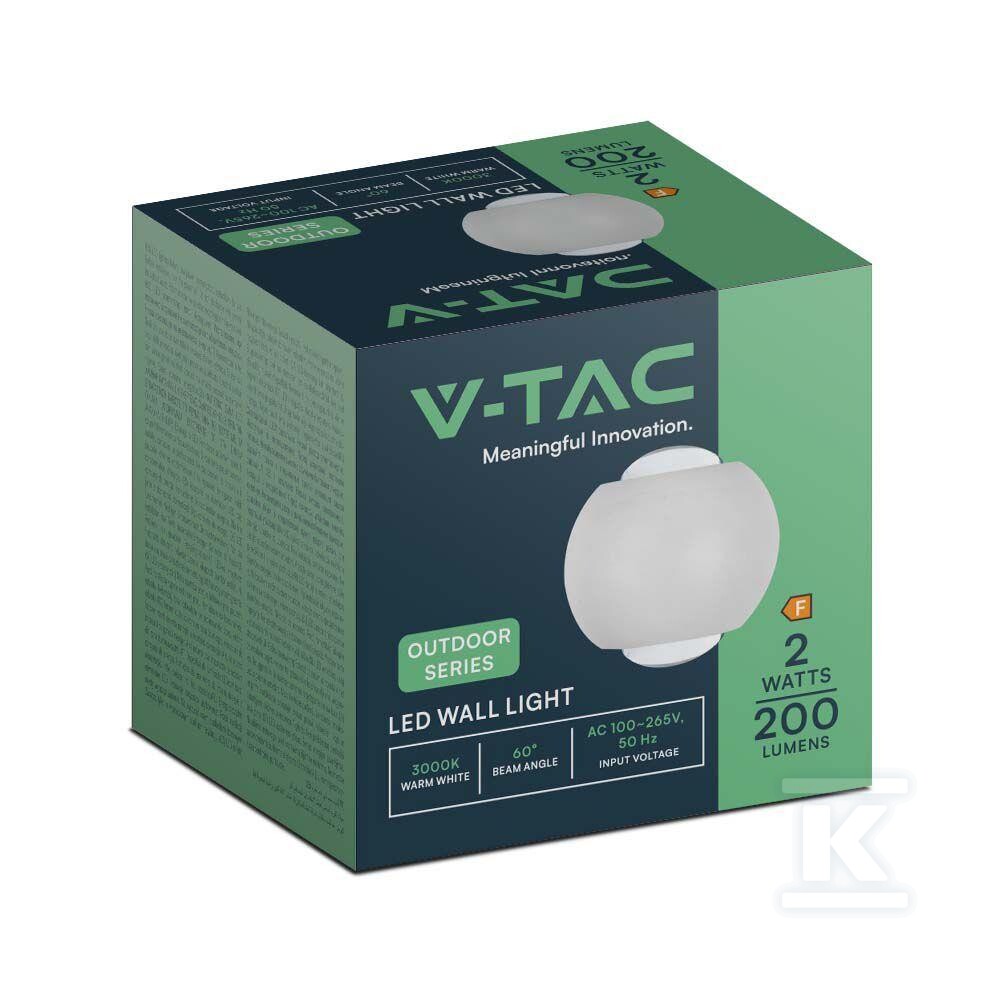 Oprawa ścienna góra dół V-TAC 2W LED - 10585