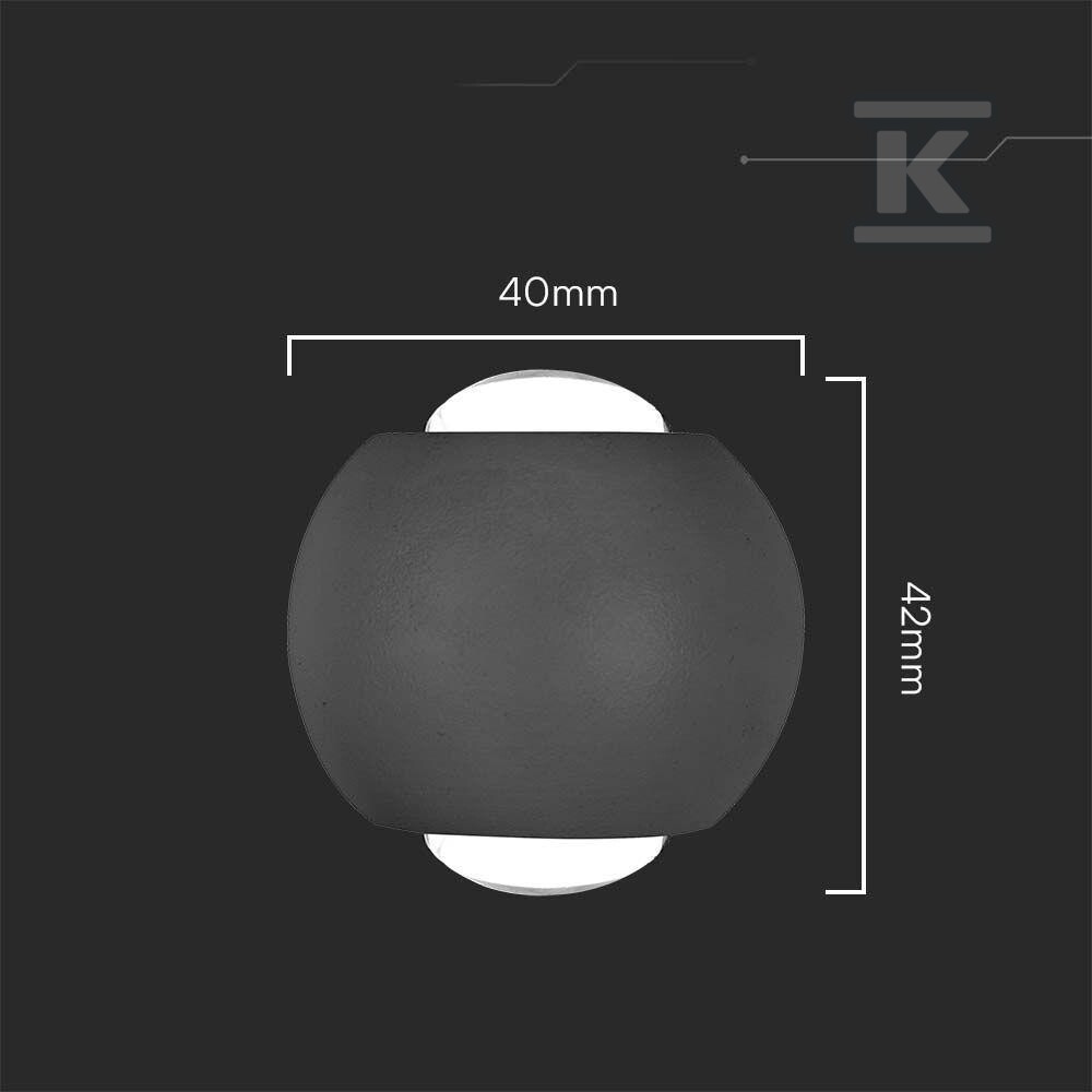 Oprawa ścienna góra dół V-TAC 2W LED - 10586