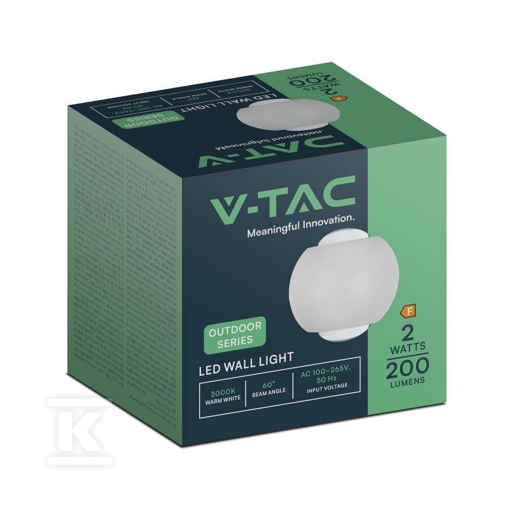 Oprawa ścienna góra dół V-TAC 2W LED - 10587
