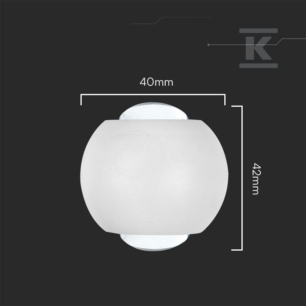 Oprawa ścienna góra dół V-TAC 2W LED - 10587