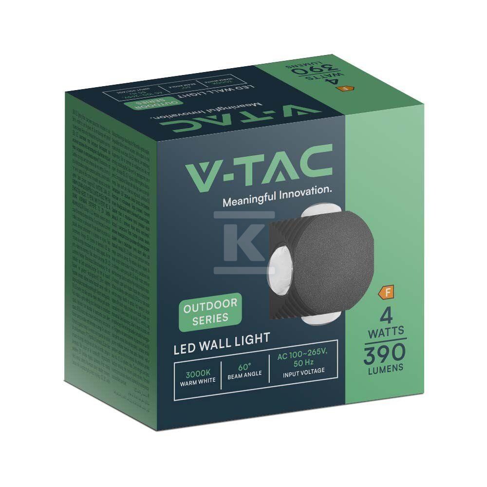 Oprawa ścienna góra dół V-TAC 4W LED - 10588