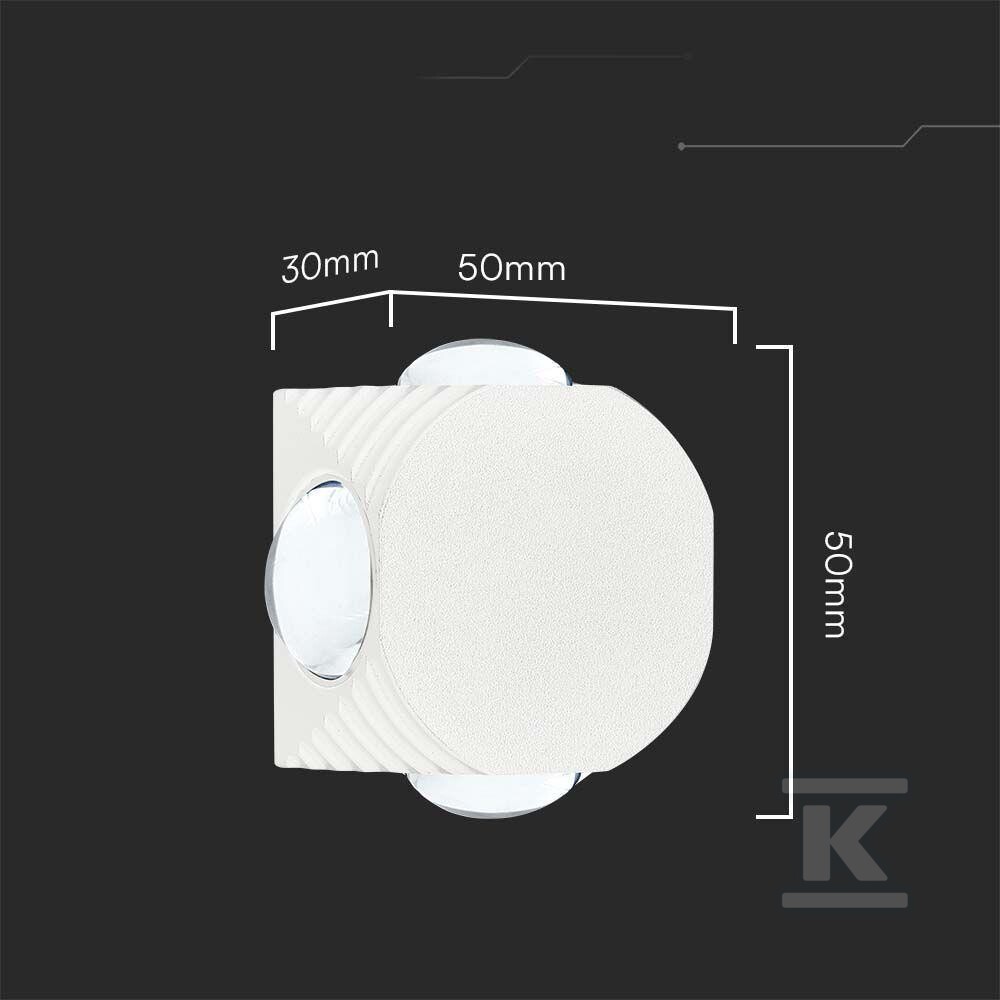 Oprawa ścienna góra dół V-TAC 4W LED - 10591