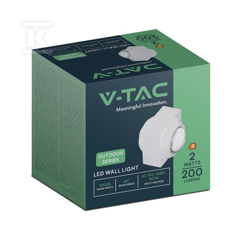 Oprawa ścienna góra dół V-TAC 2W LED - 23029