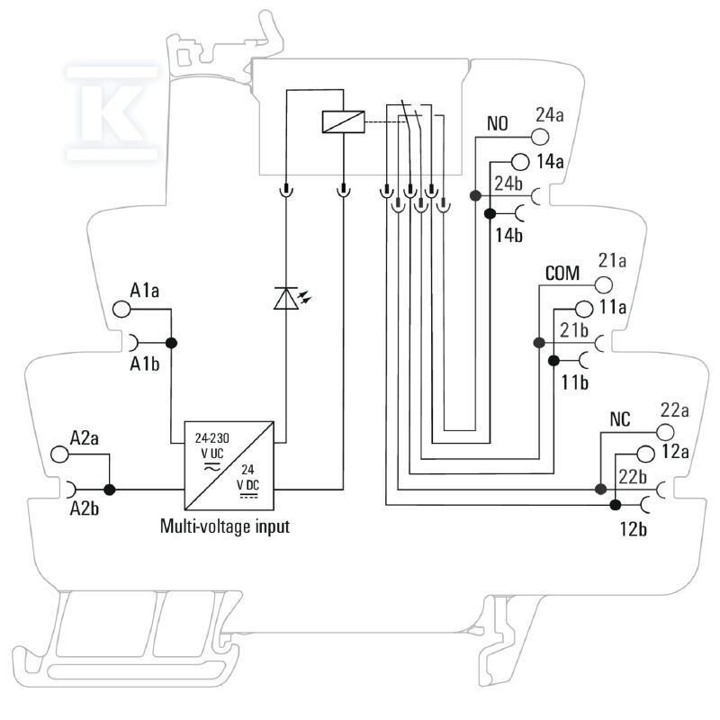 Moduł przekaźnikowy, 24...230 V UC ±10 - 2662880000