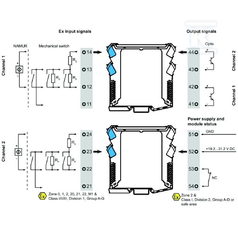 Konwerter sygnału / separator, Wejście - 2456100000